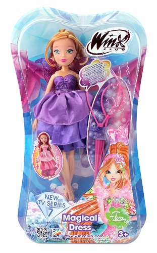 Кукла Winx Club - Волшебное платье, Flora  